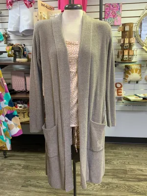 Cozy Chic Lite Ribbed Robe- Faded Rose Pearl