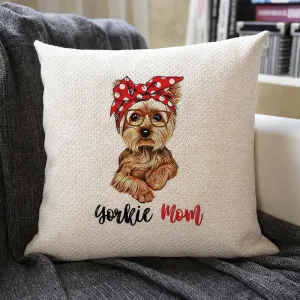 Cute Puppy Linen Pillowcase