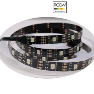 DC 12V SK6812 Individually Addressable LED Strip Light 5050 RGBW 16.4 Feet (500cm) 30LED/Meter LED Pixel Flexible Tape Black PCB