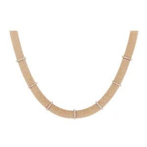 Diamond Bar Mesh Necklace
