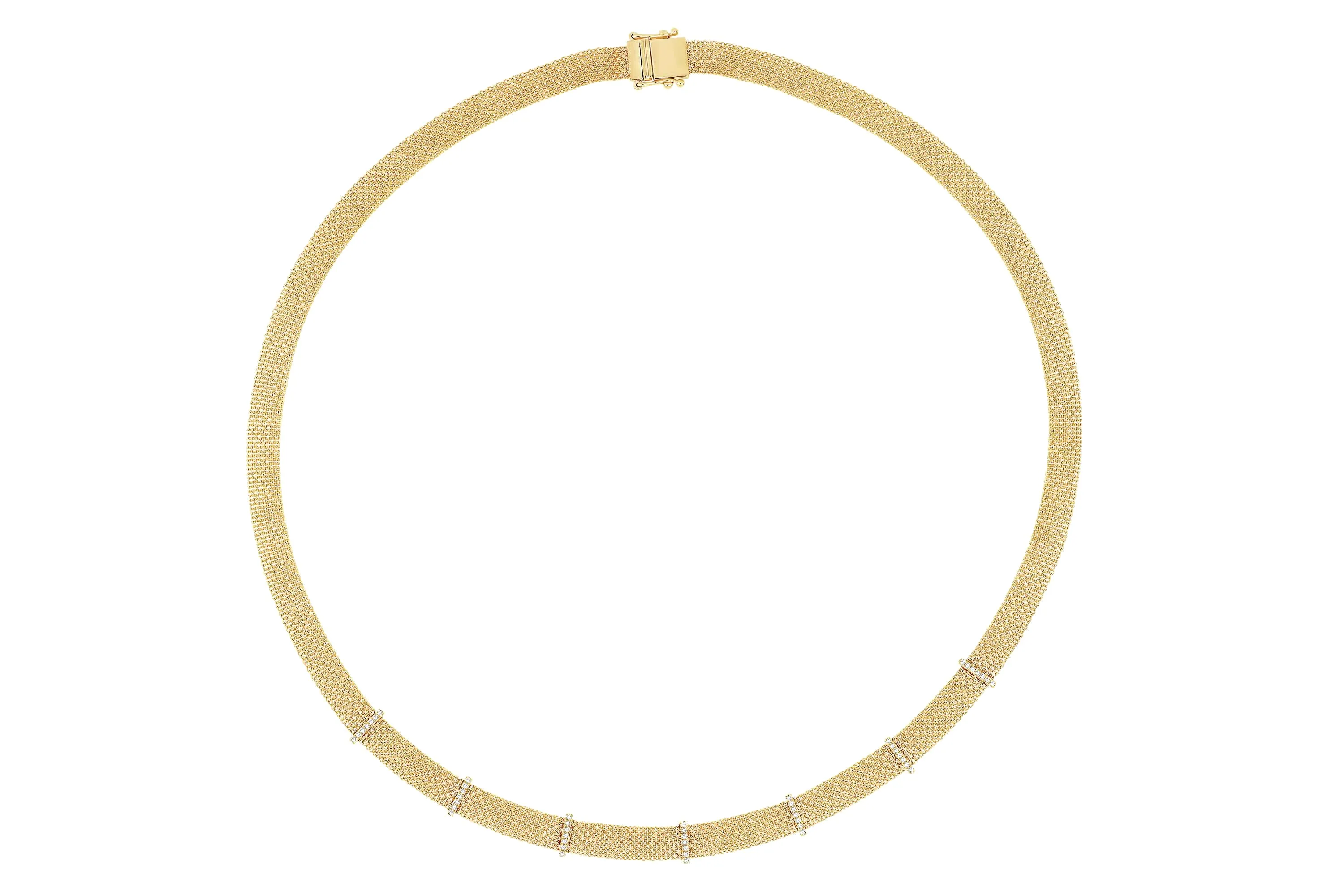 Diamond Bar Mesh Necklace