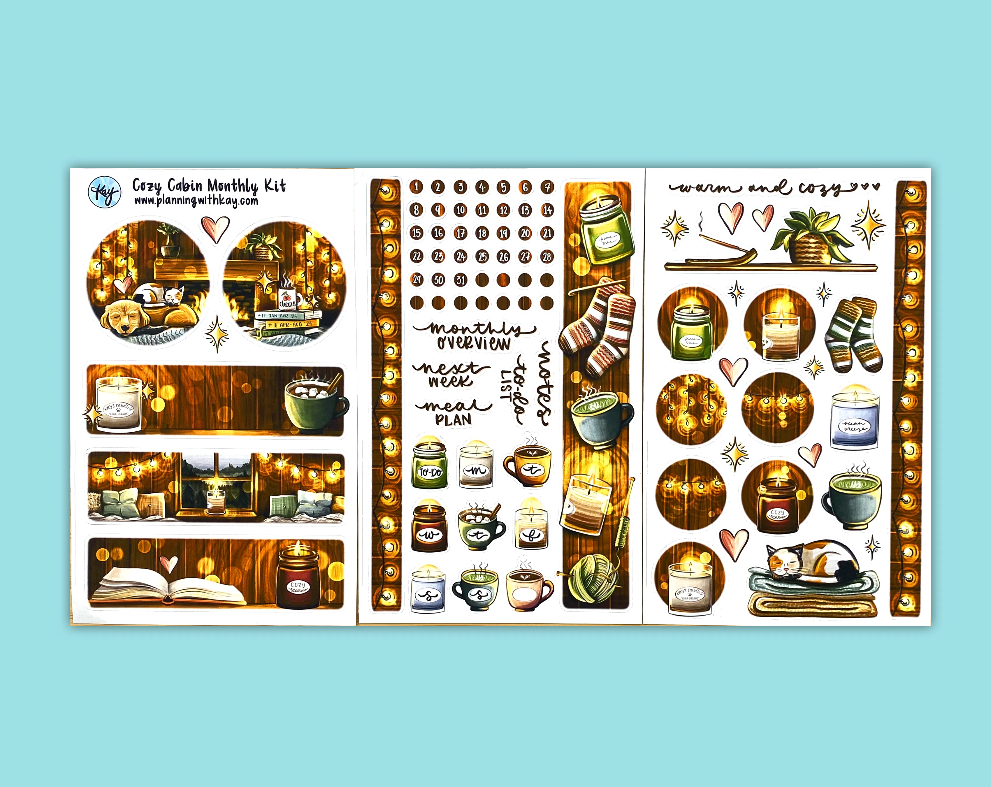 DIGITAL DOWNLOAD Cozy Cabin Monthly Kit
