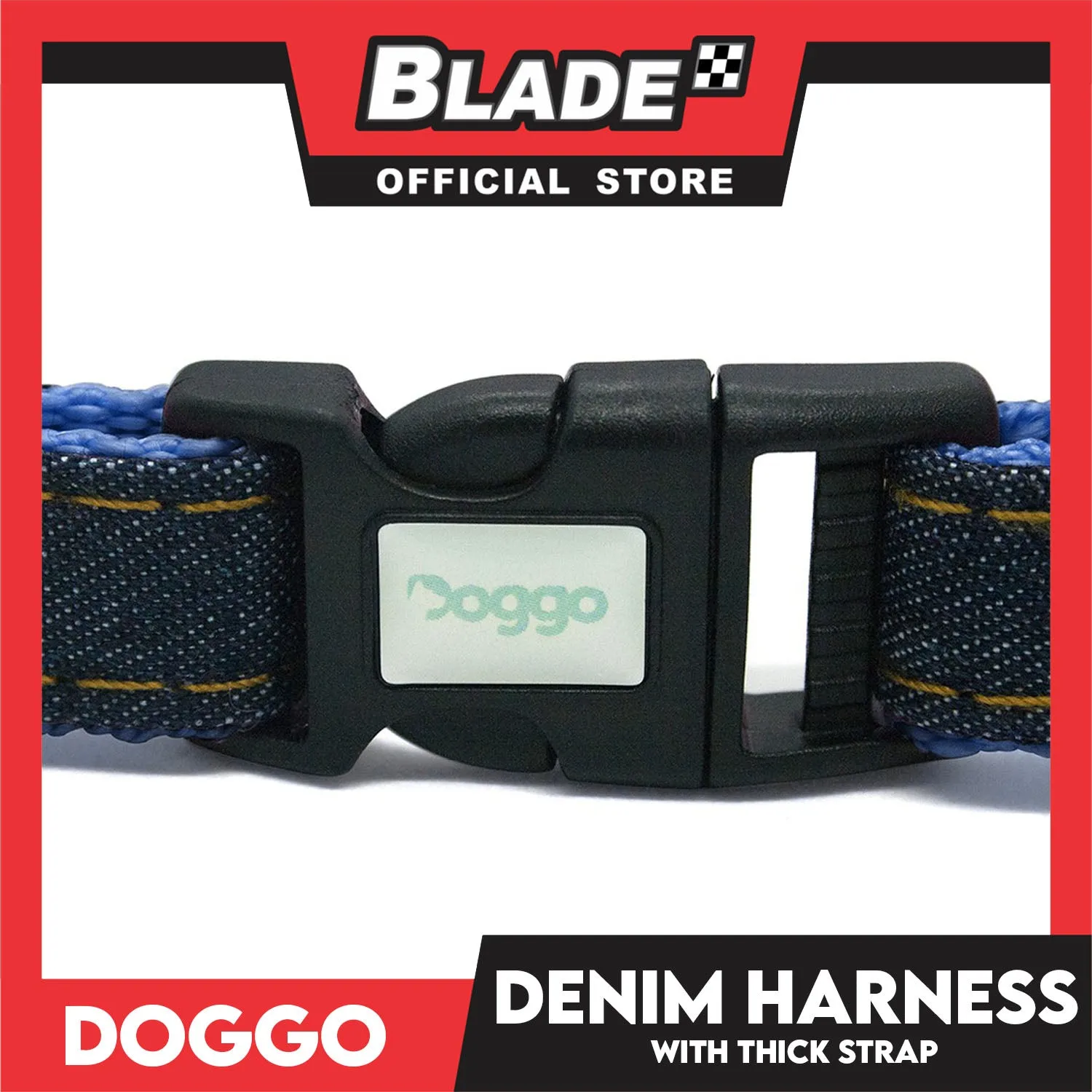 Doggo Denim Harness Large Size (Blue) Harness for Dog
