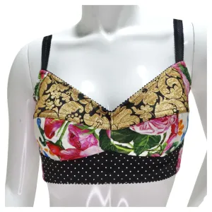 Dolce & Gabbana Patchwork Cropped Bustier