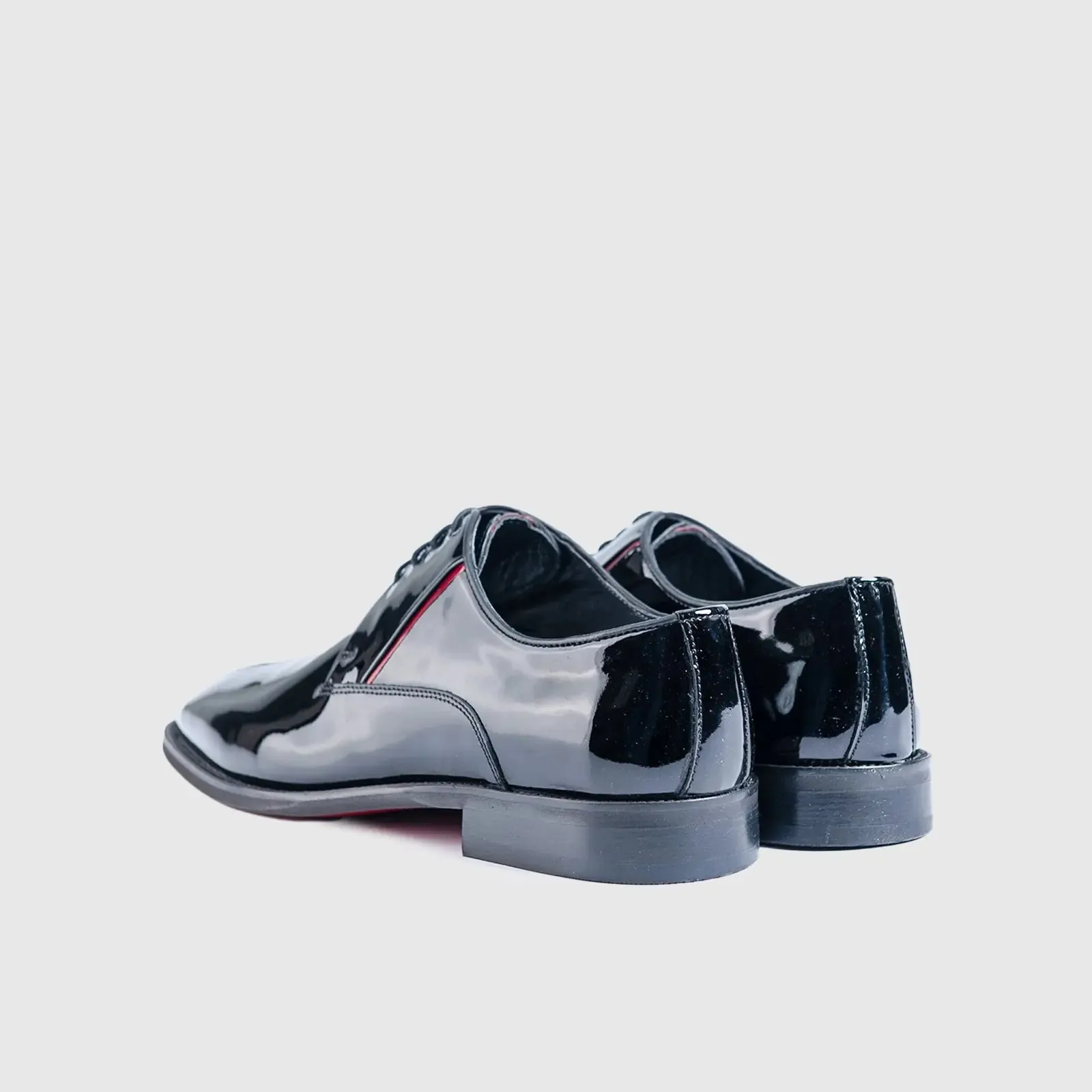 Dress Oxfords 2-690 Black Patent-Red