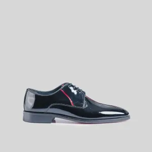 Dress Oxfords 2-690 Black Patent-Red