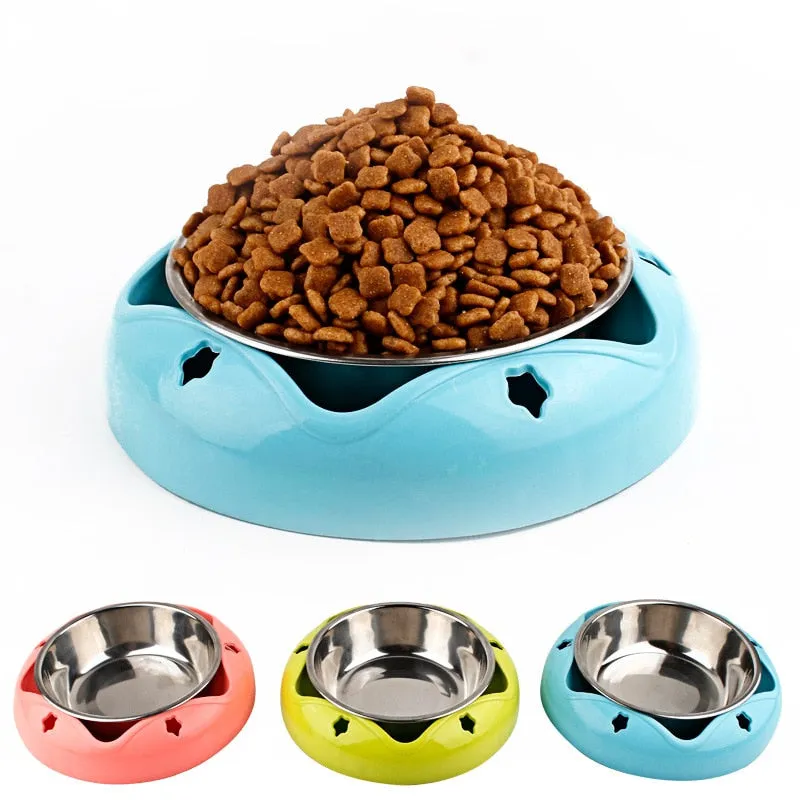 Durable Pet Bowl | Stainless Steel  Drinking Feeding Dual-use Food Feeder