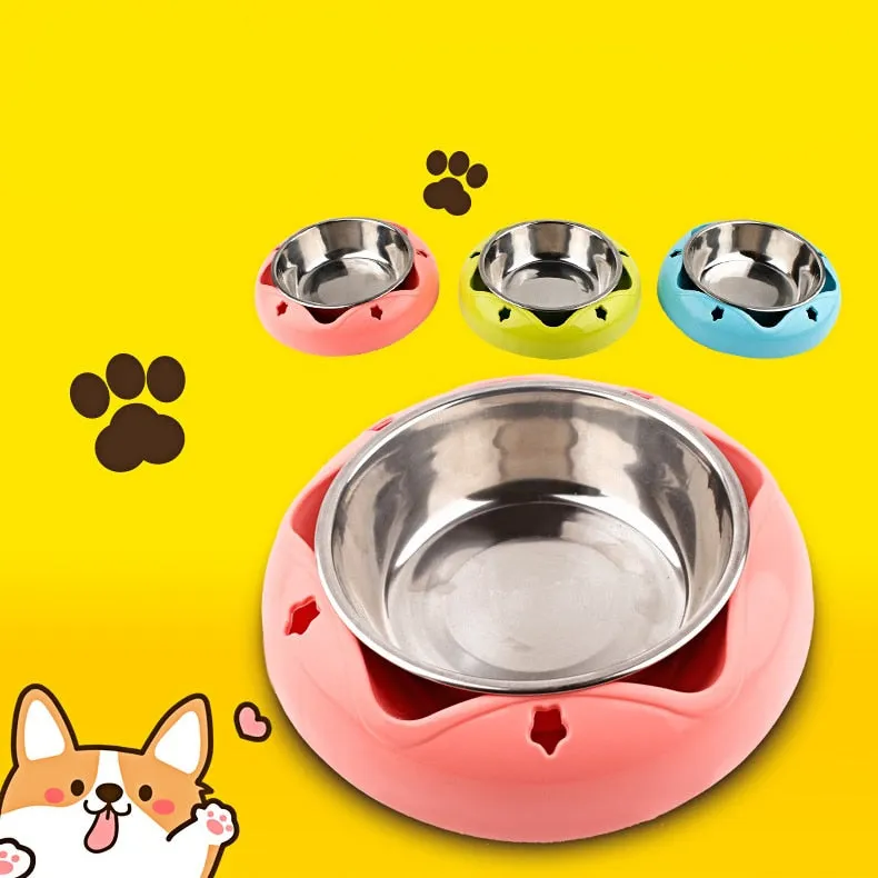 Durable Pet Bowl | Stainless Steel  Drinking Feeding Dual-use Food Feeder