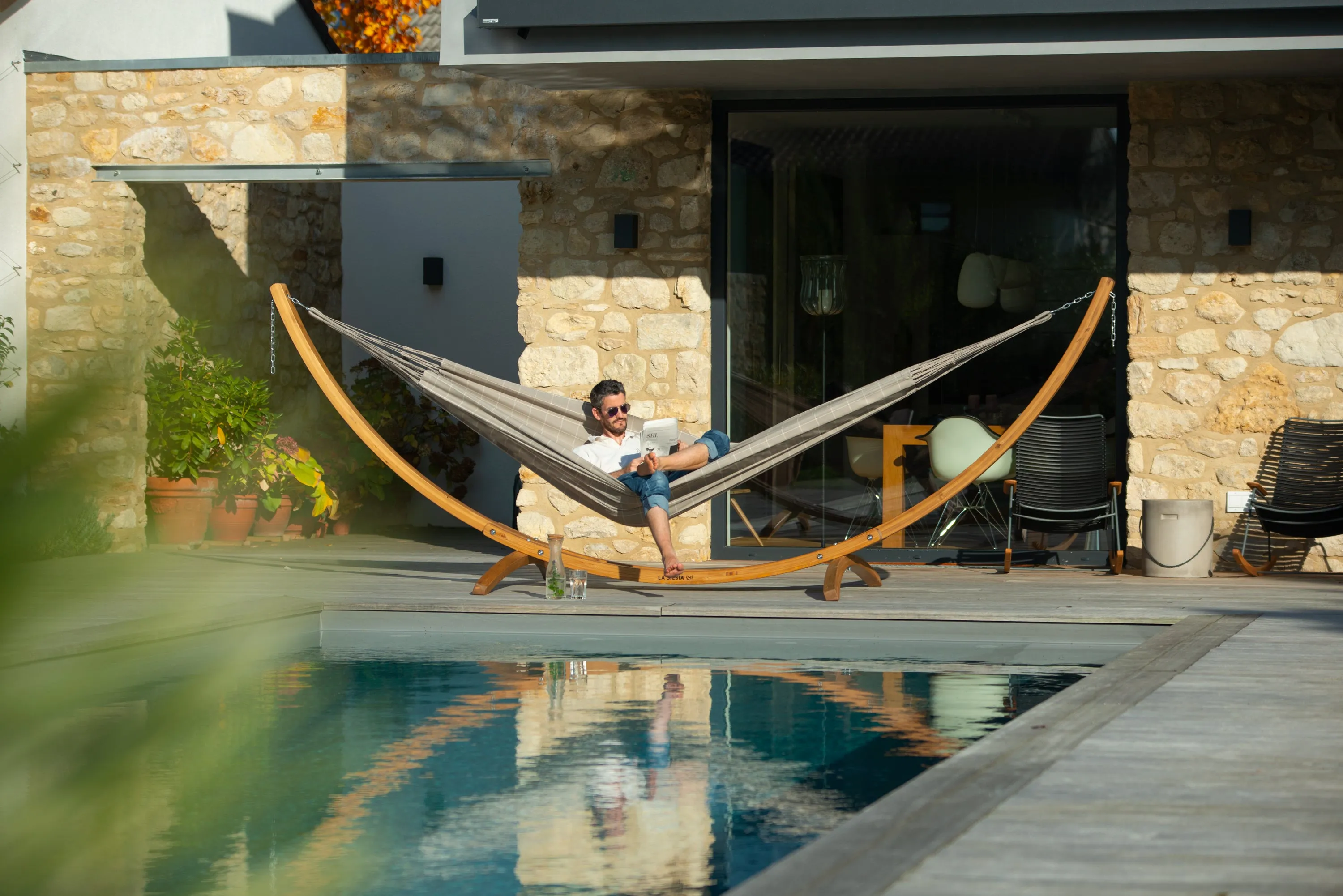 Elipso Nature - FSC™ certified Larch Stand for Kingsize Hammocks