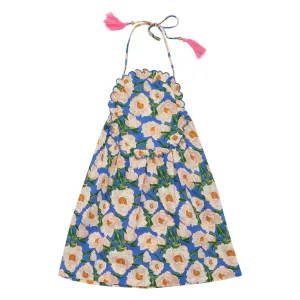 Evie Dress-Soiree Bouquet Bondi Blue