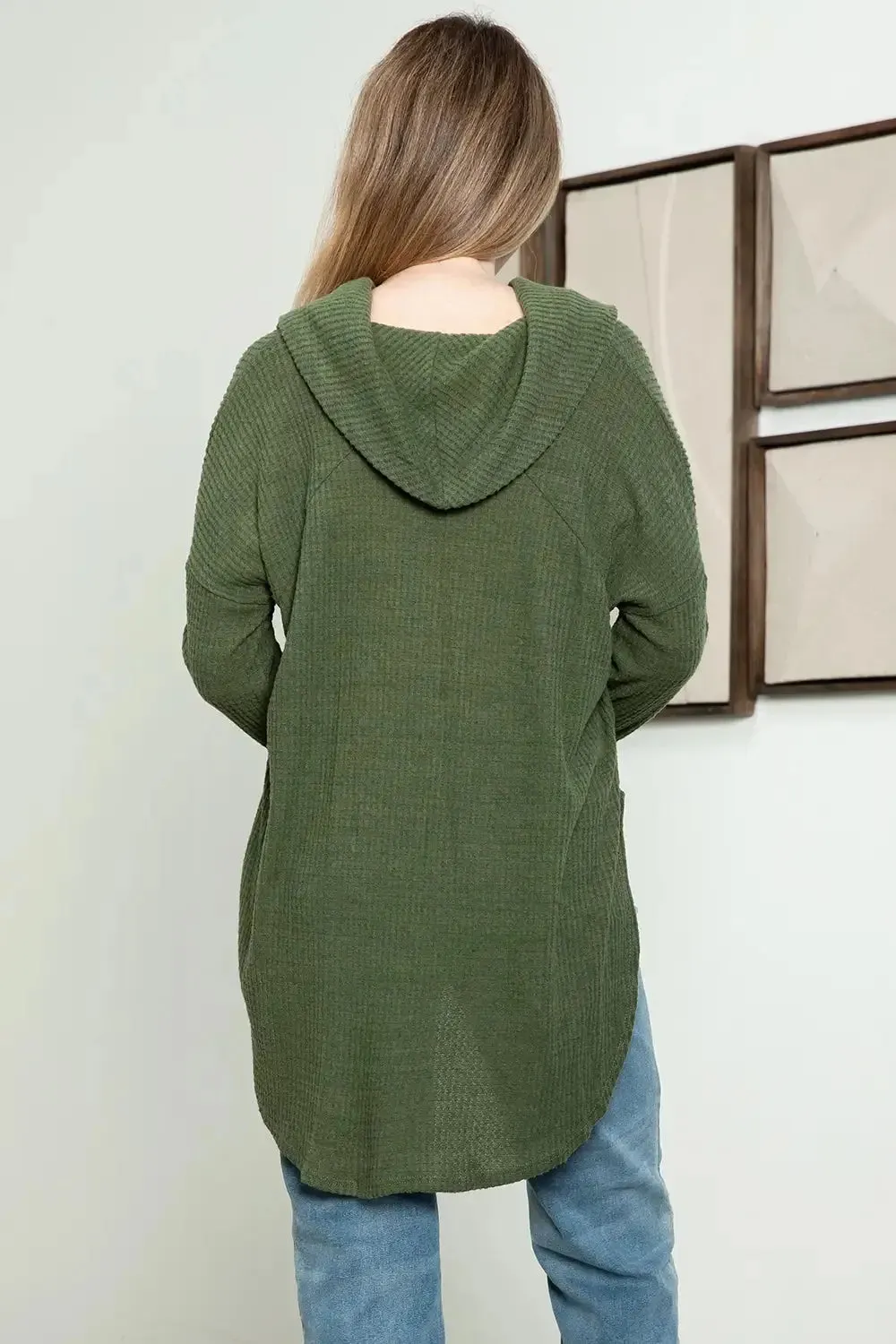 Extra Wide Turtleneck Long Sleeve Side Slit Long Back Sweater