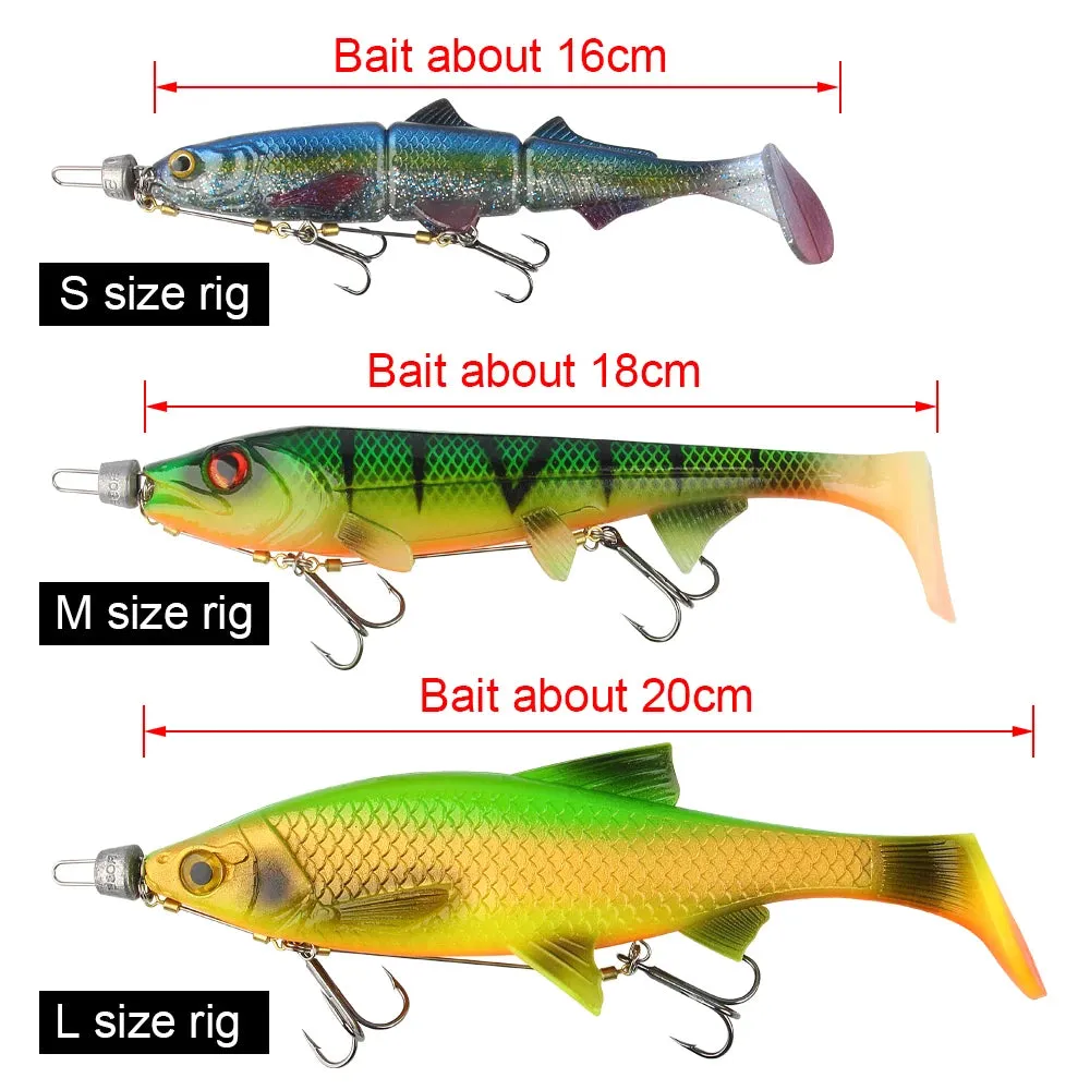 Fishing Hook soft plastic lure Stinger Rig Screw Rigging Kit Lead Weight Sinker