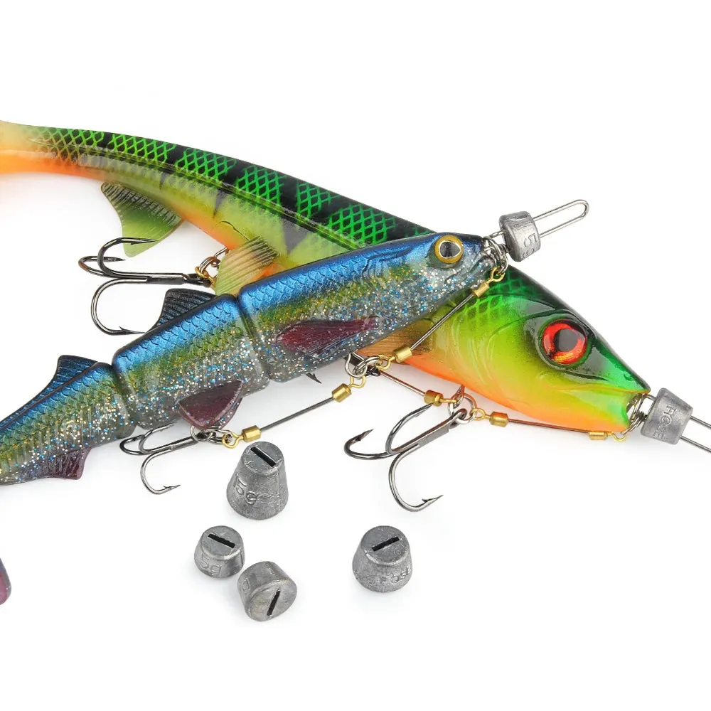 Fishing Hook soft plastic lure Stinger Rig Screw Rigging Kit Lead Weight Sinker