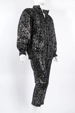 Foiled Suede Bomber Jacket & Pant Set
