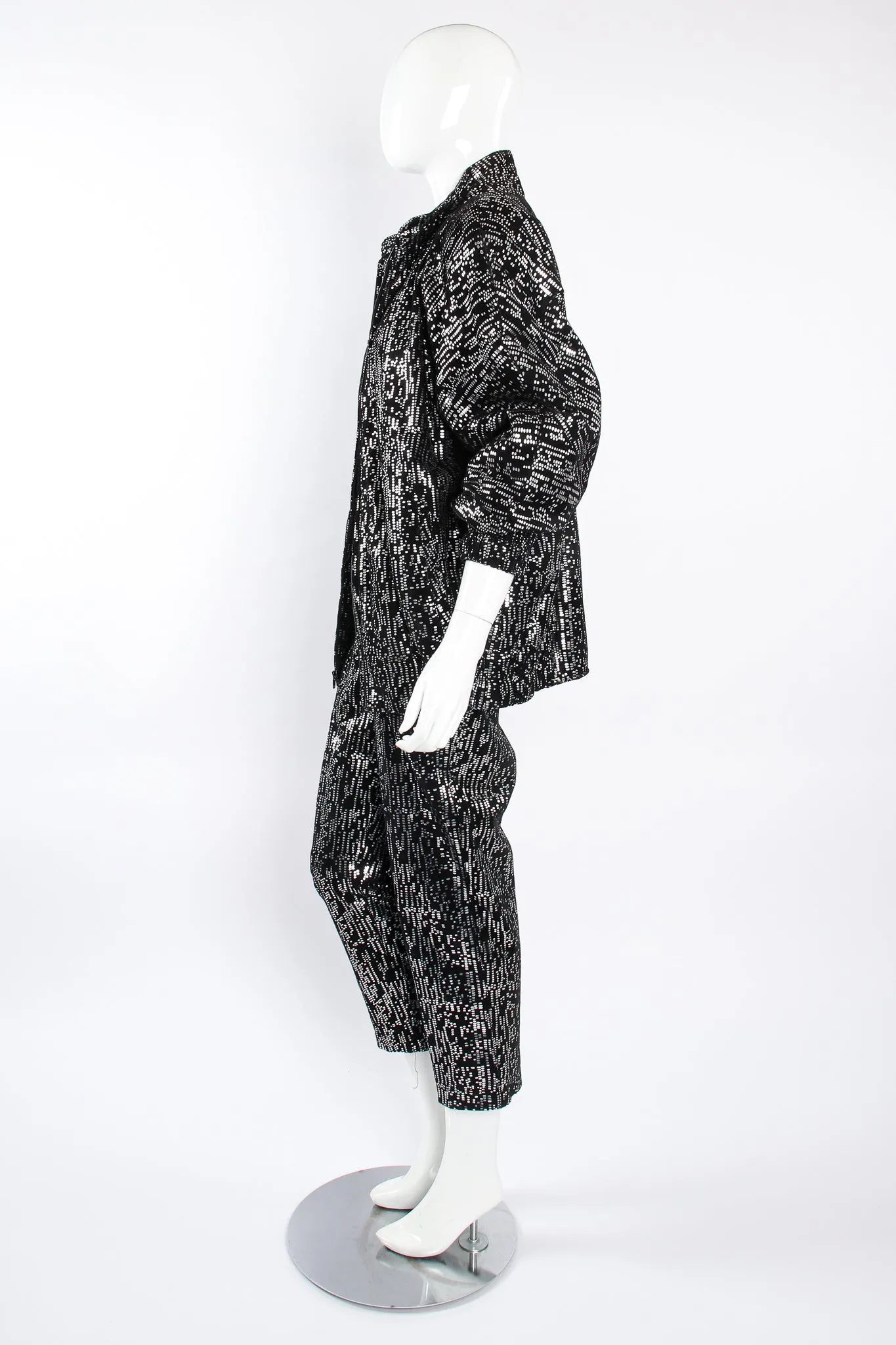 Foiled Suede Bomber Jacket & Pant Set