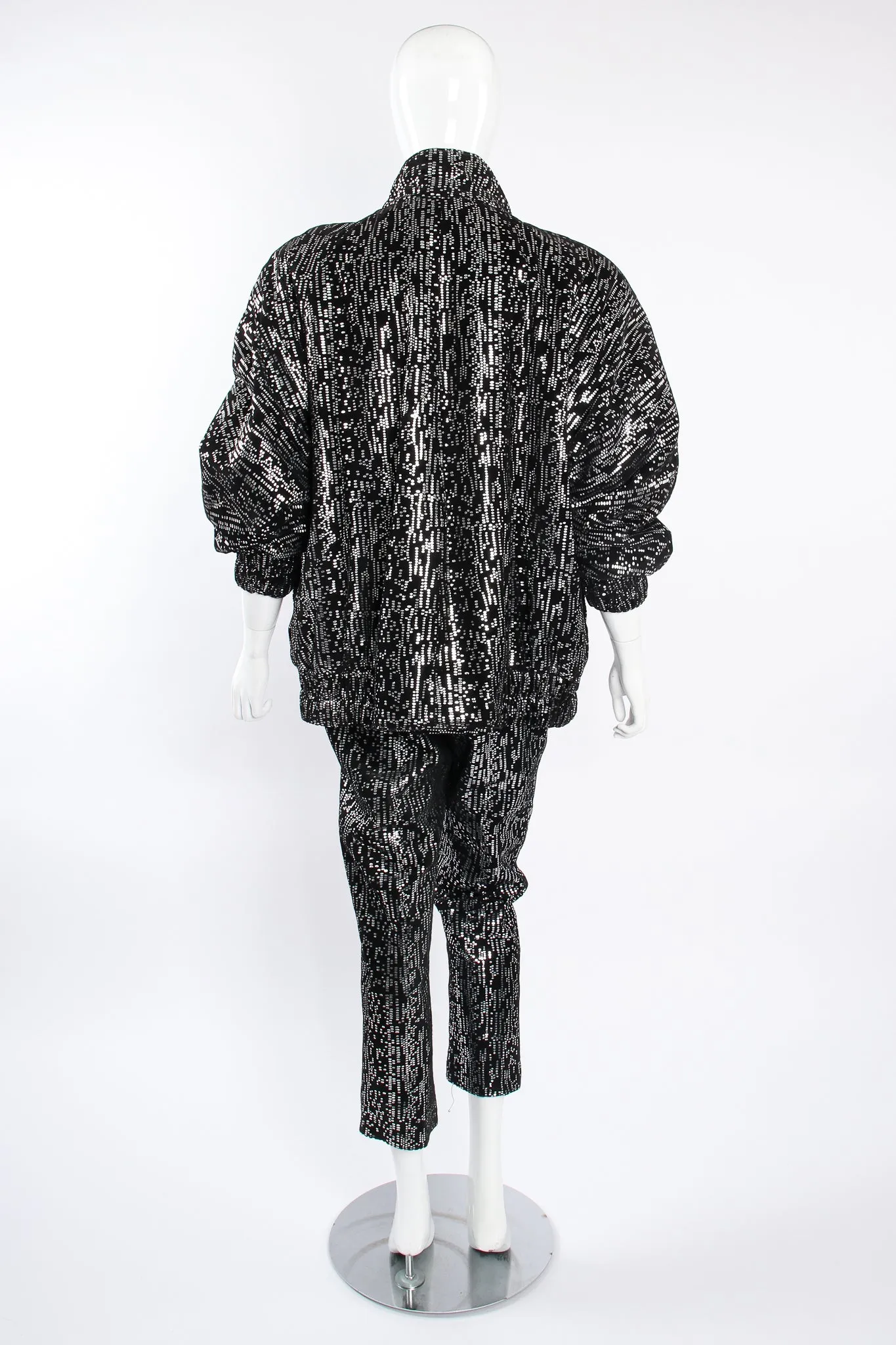 Foiled Suede Bomber Jacket & Pant Set