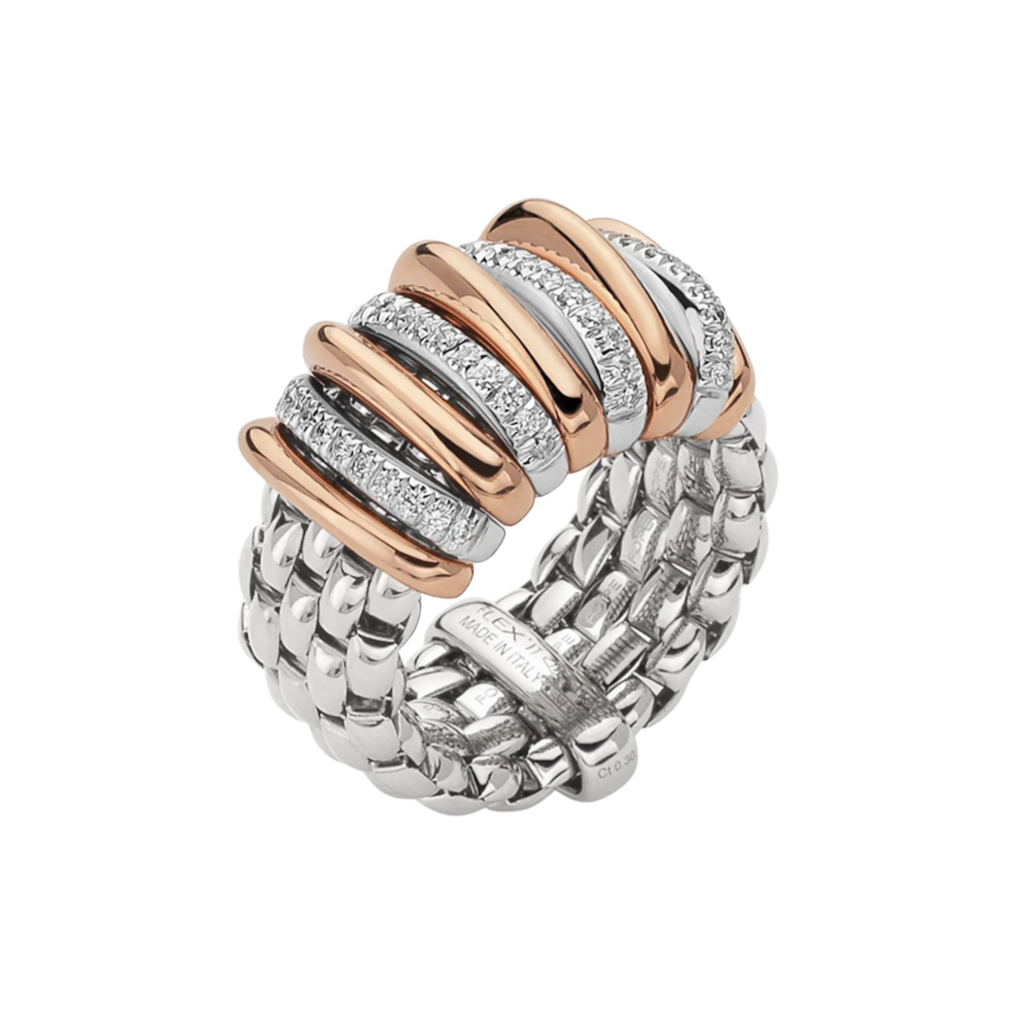 Fope Panorama Flex'it ring with diamonds