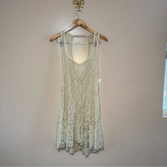 Free People Necessary Layer Mini Slip Cream Size Large