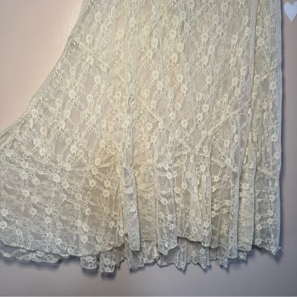 Free People Necessary Layer Mini Slip Cream Size Large