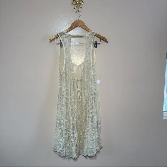 Free People Necessary Layer Mini Slip Cream Size Large