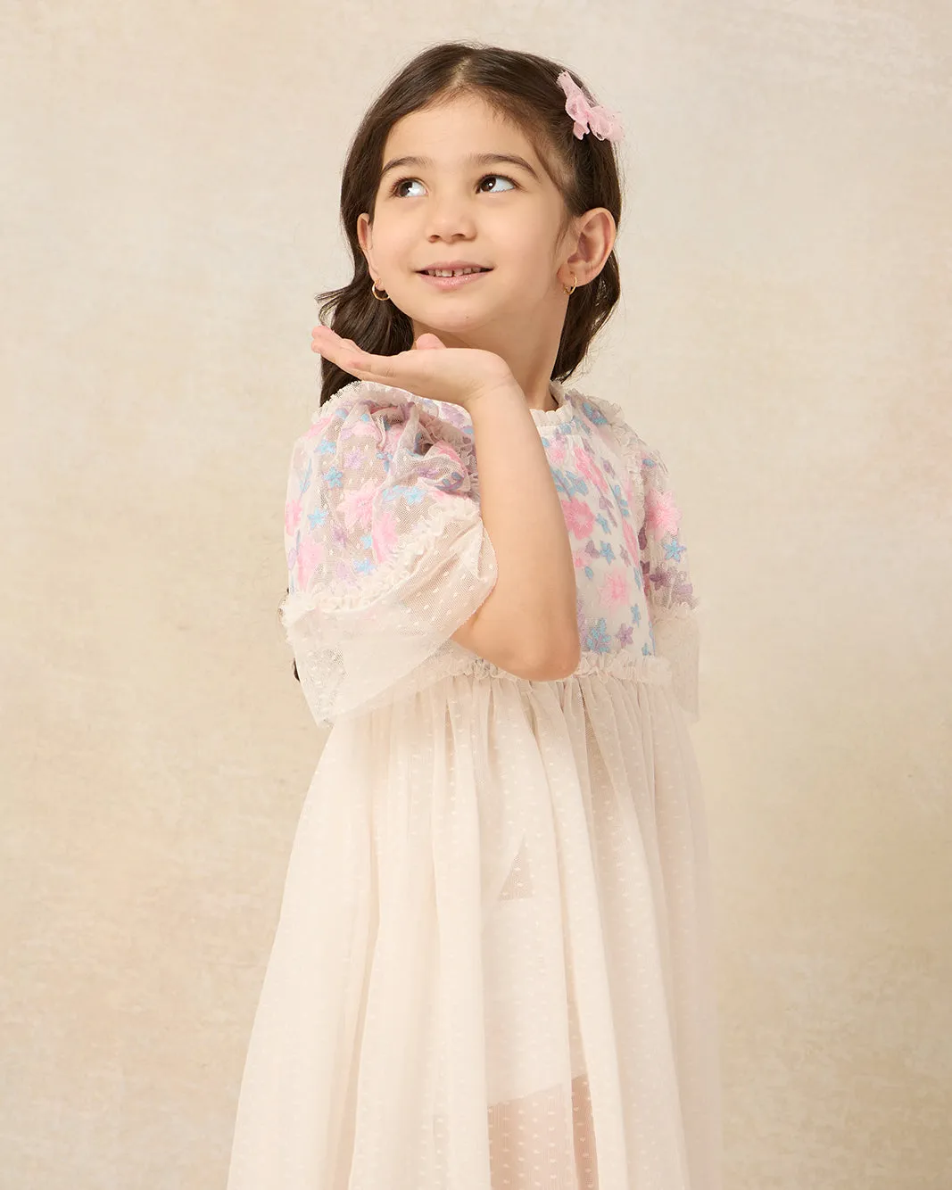Girls Pink Embellished Dress