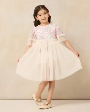 Girls Pink Embellished Dress