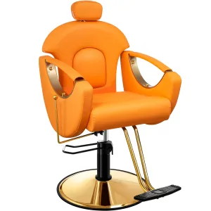 Gold Reclining Salon Chair BS-92-OE
