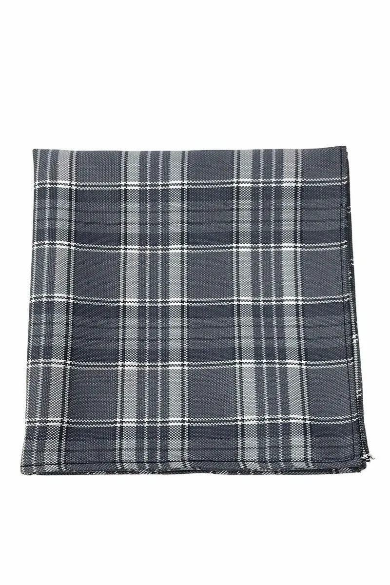 Grey Madison Plaid Pocket Square