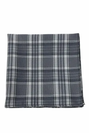 Grey Madison Plaid Pocket Square
