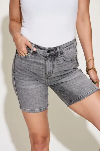 Hazel Blues® |  Judy Blue High Waist Washed Denim Shorts