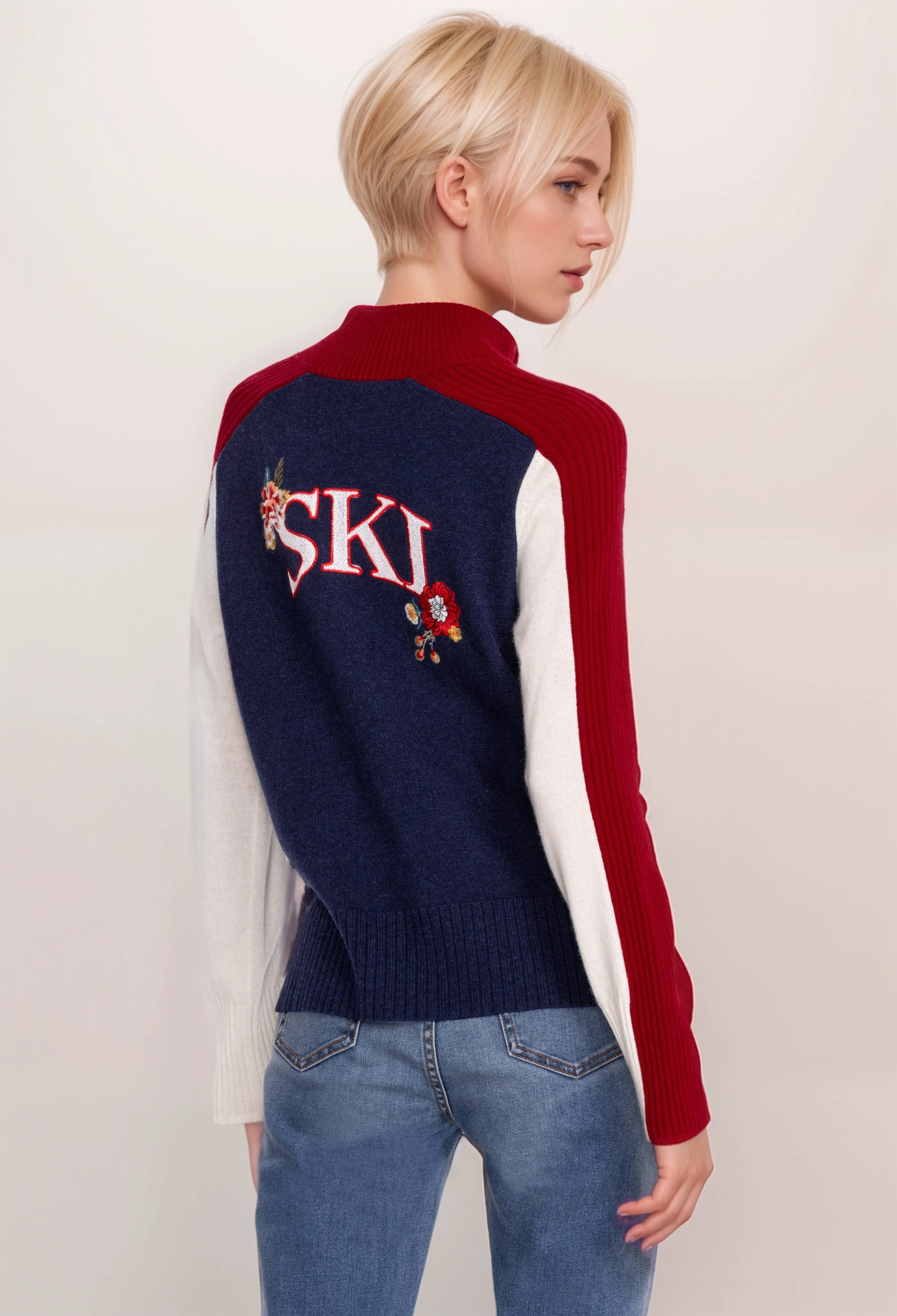 Johnny Was Ski Quarter Zip Pullover M69523 Boho Chic