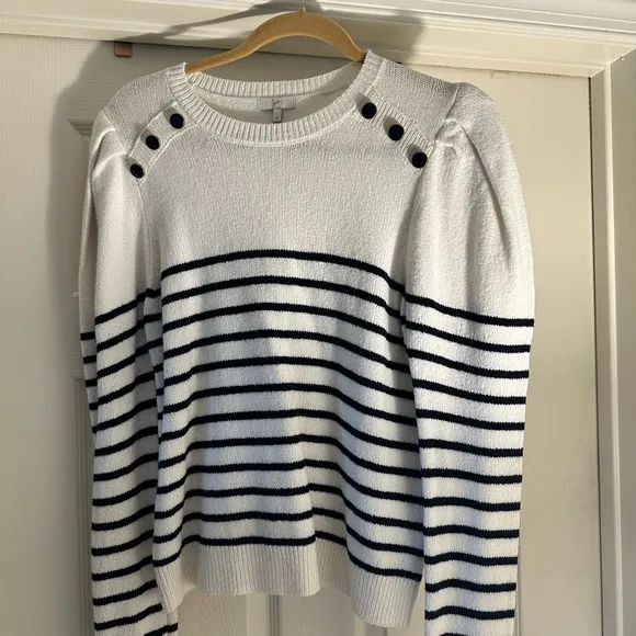 Joie Ruthline Striped Knit Sweater Size Medium