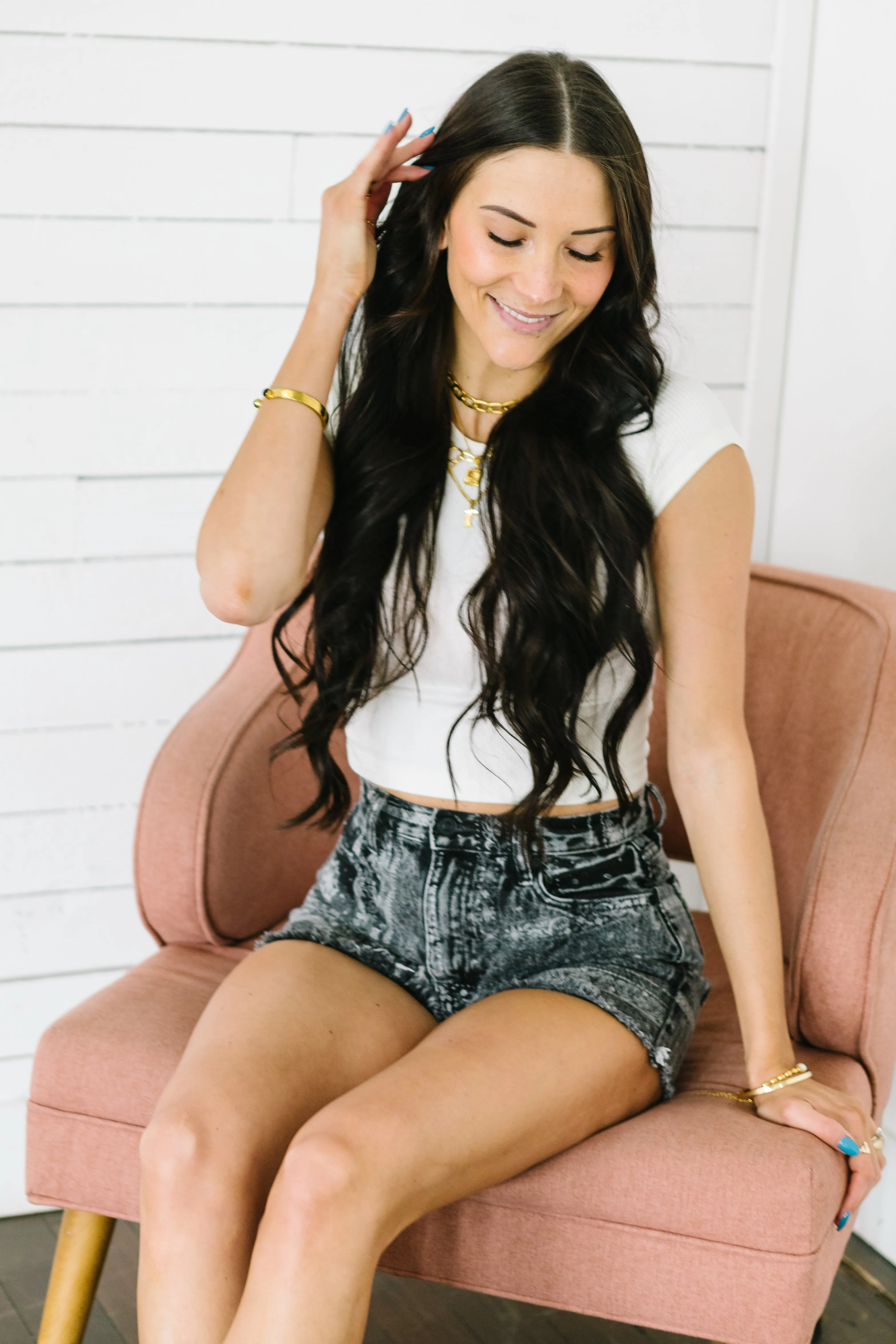Karma Printed Shorts by Kancan // Black Wash