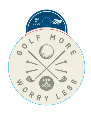 Life is Good Golf More Worry Less Sticker