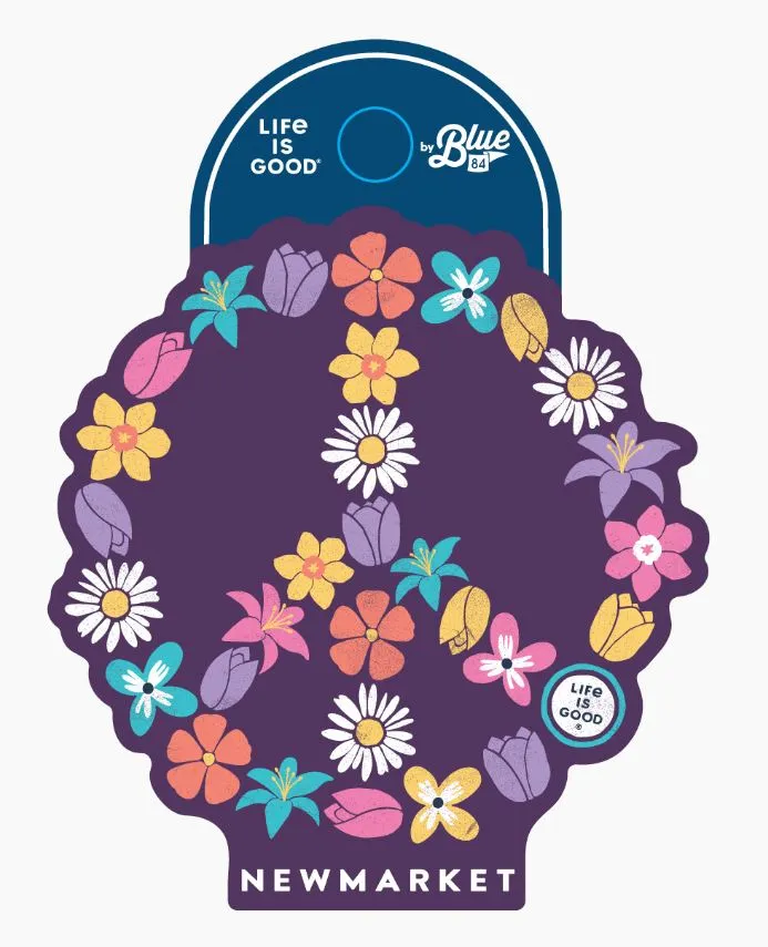 Life is Good Newmarket Peace Harmony Die Cut Sticker