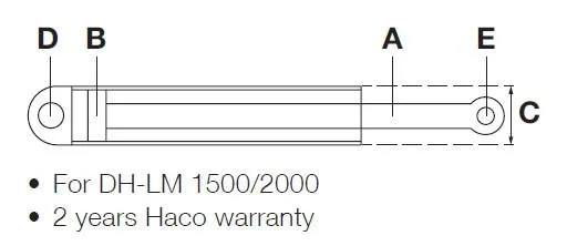 Liftcylinder HC37 Haco to Suit DH-LM 1500/2000 (CH37.060.35.0310.L)