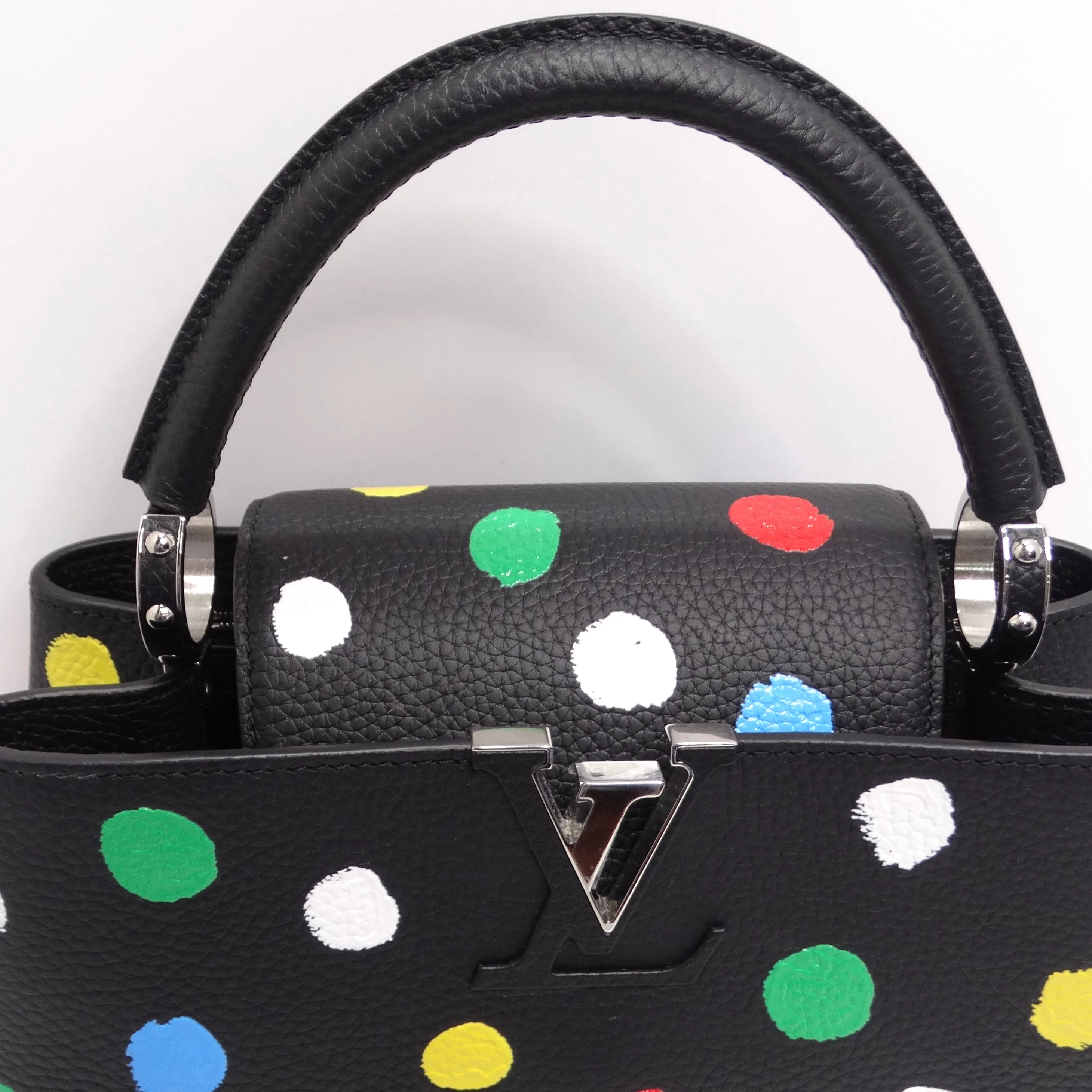Louis Vuitton X Yayoi Kusama Infinity Dots Capucines MM Top-Handle Bag
