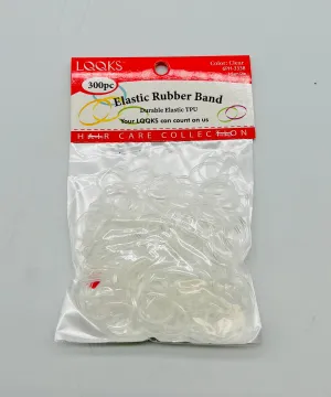 LQQKS Elastic Rubber Band 300 pcs  -Clear
