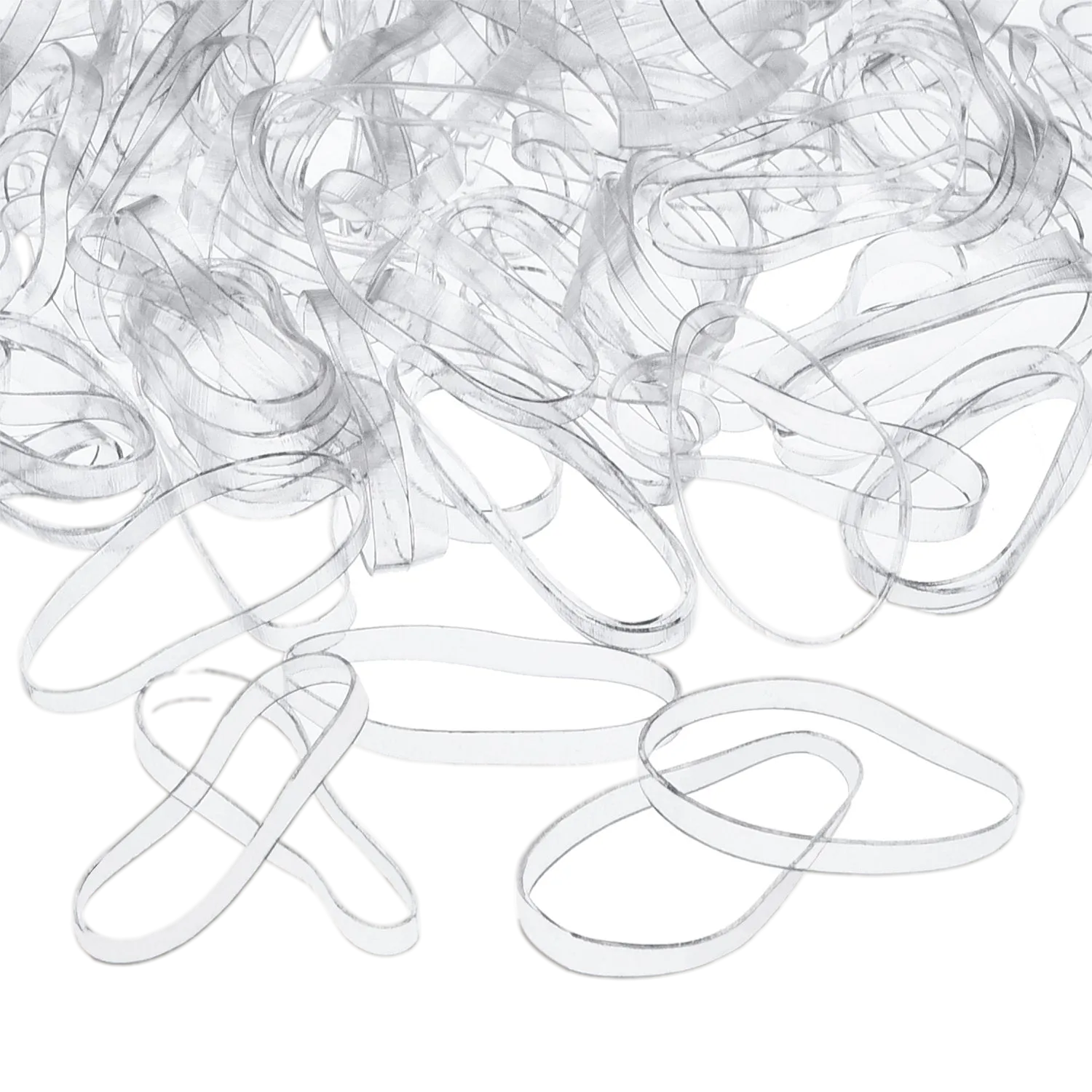 LQQKS Elastic Rubber Band 300 pcs  -Clear