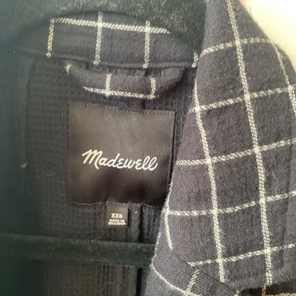 Madewell - Waffleback Shaw Blazer in Windowpane - Size XXS