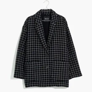 Madewell - Waffleback Shaw Blazer in Windowpane - Size XXS