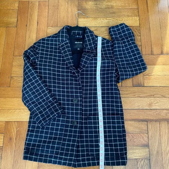 Madewell - Waffleback Shaw Blazer in Windowpane - Size XXS