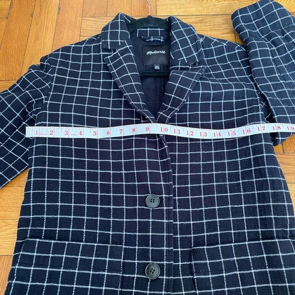 Madewell - Waffleback Shaw Blazer in Windowpane - Size XXS