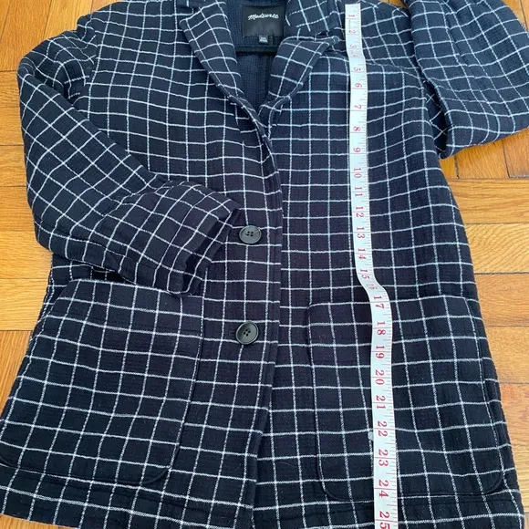 Madewell - Waffleback Shaw Blazer in Windowpane - Size XXS