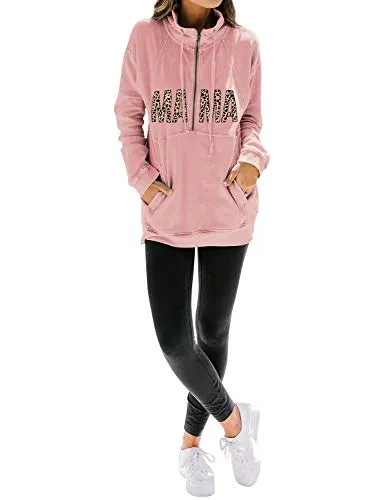 Mama Leopard Pullover Sweatshirt