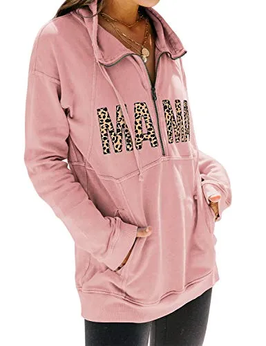 Mama Leopard Pullover Sweatshirt