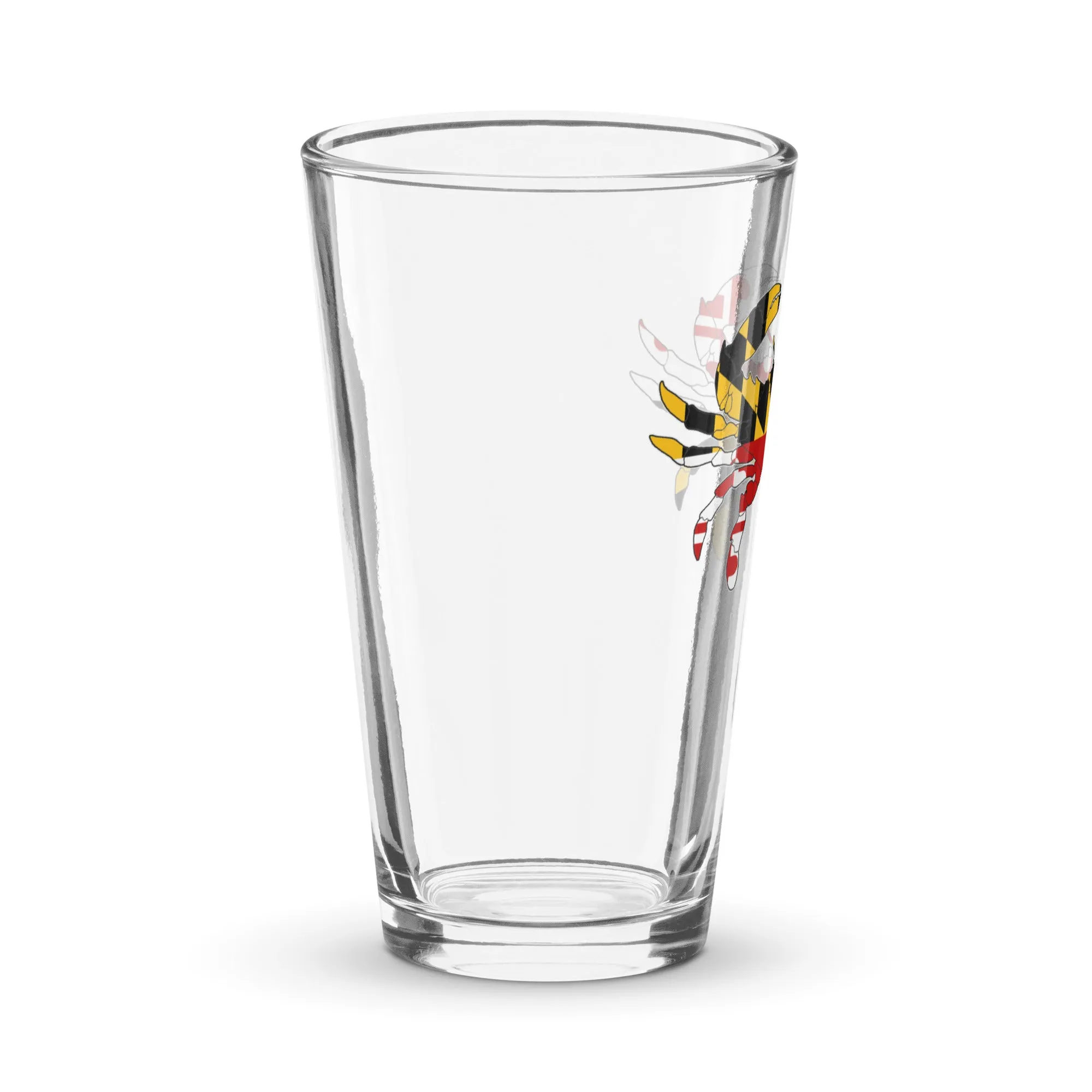 Maryland Flag Crab Pint Glass