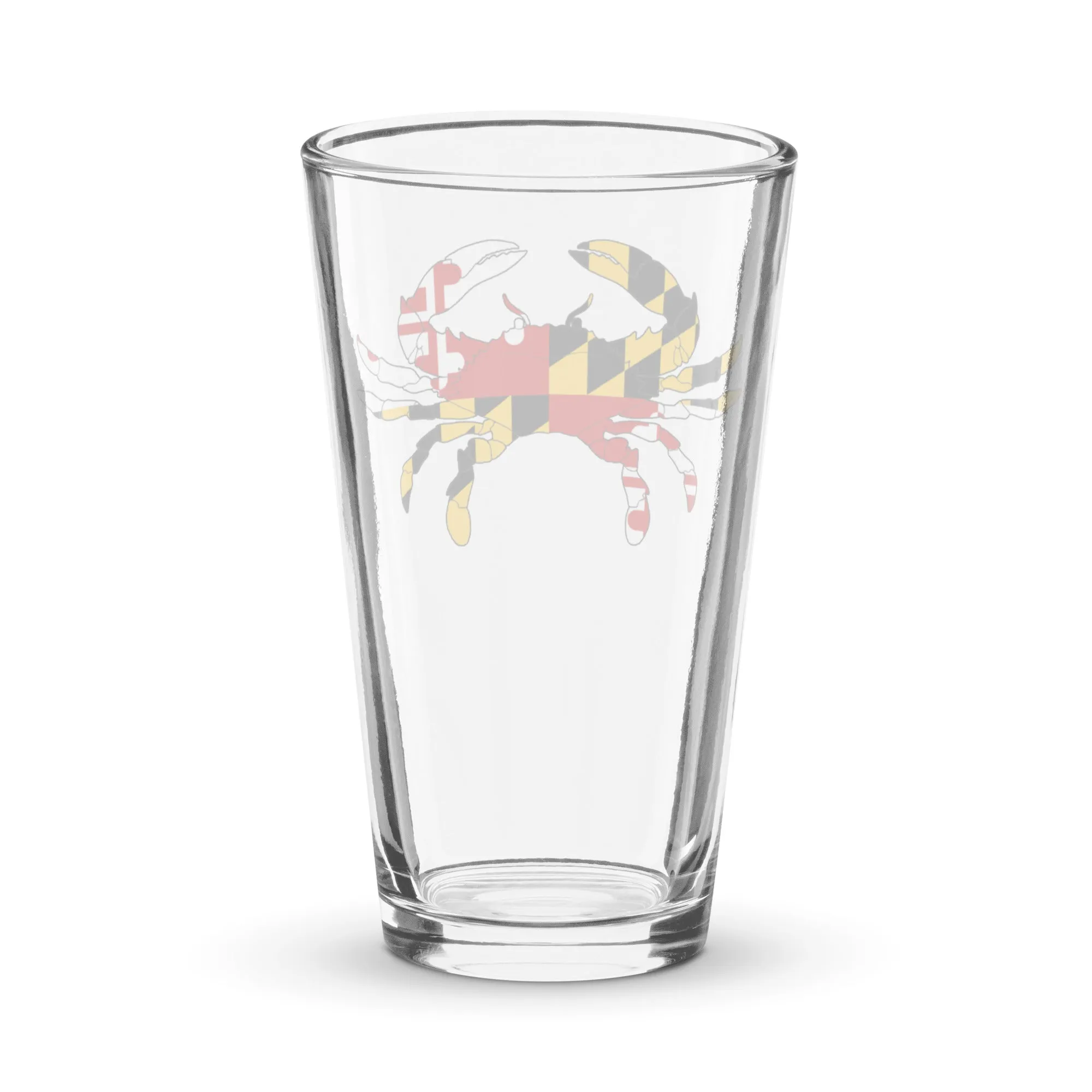 Maryland Flag Crab Pint Glass