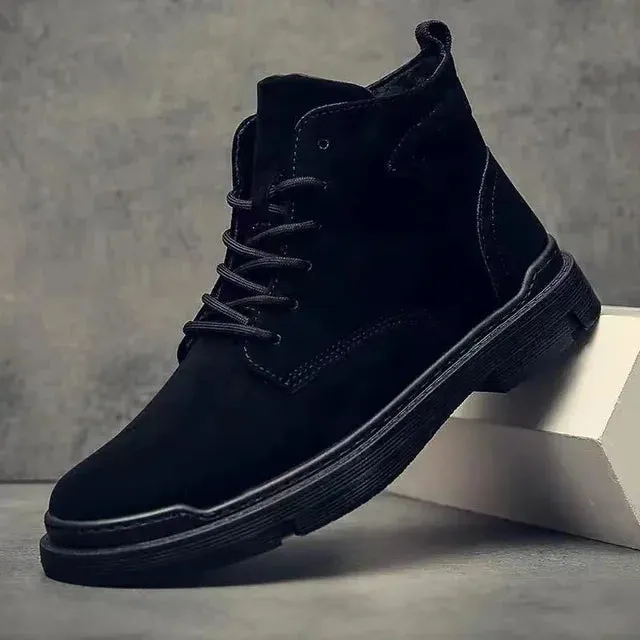 Men's Trendy Suede Chelsea Boots With Lace-Up Design | Perfect for Casual Days