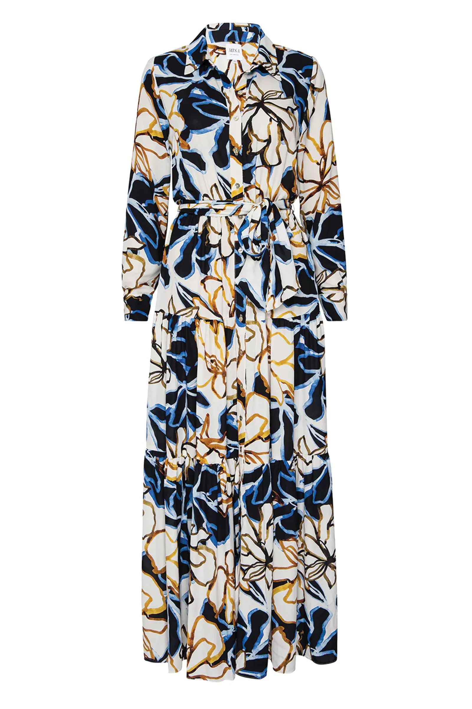 Misa Alberta Dress in Bold Blooms Crepe